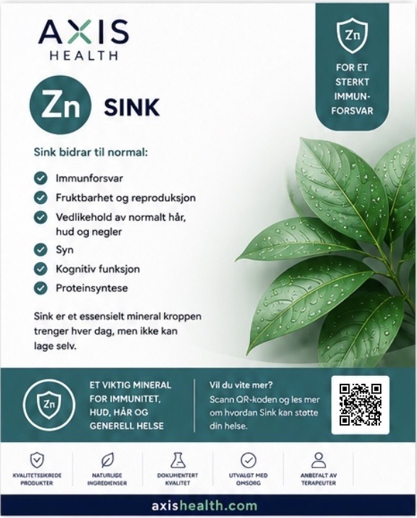 AXIS Health informasjonskort – AXIS Zinc